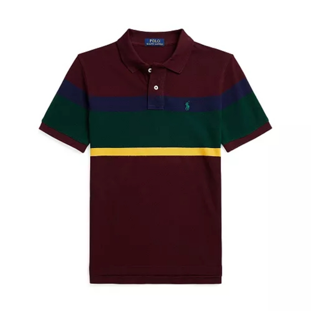Polo Ralph Lauren Big Boys Striped Cotton Mesh Polo Shirt XL (18-20)